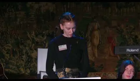 YCE's patient advocate Nicola Unterecker speaks at the 2023 World Mental Health Day Conference